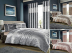 OLIVIA ROCCO Diamante Crushed Velvet Duvet Set Breathable OEKO-TEX Certified Bedding