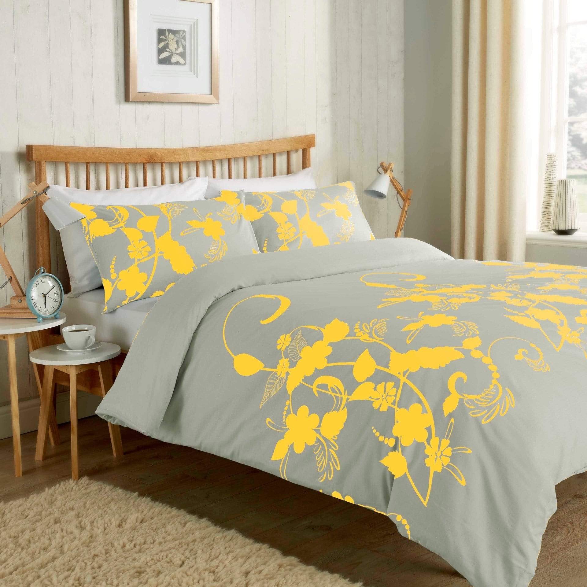 OLIVIA ROCCO Floral Trail Duvet Set Cotton Rich Bedding With Botanical Design Single