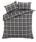 OLIVIA ROCCO Check Pattern Duvet Set Cotton Rich With Pillowcases OEKO-TEX Certified