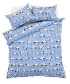 OLIVIA ROCCO Horses Design Cotton Rich Duvet Set Single and Double Sizes Bold Colours