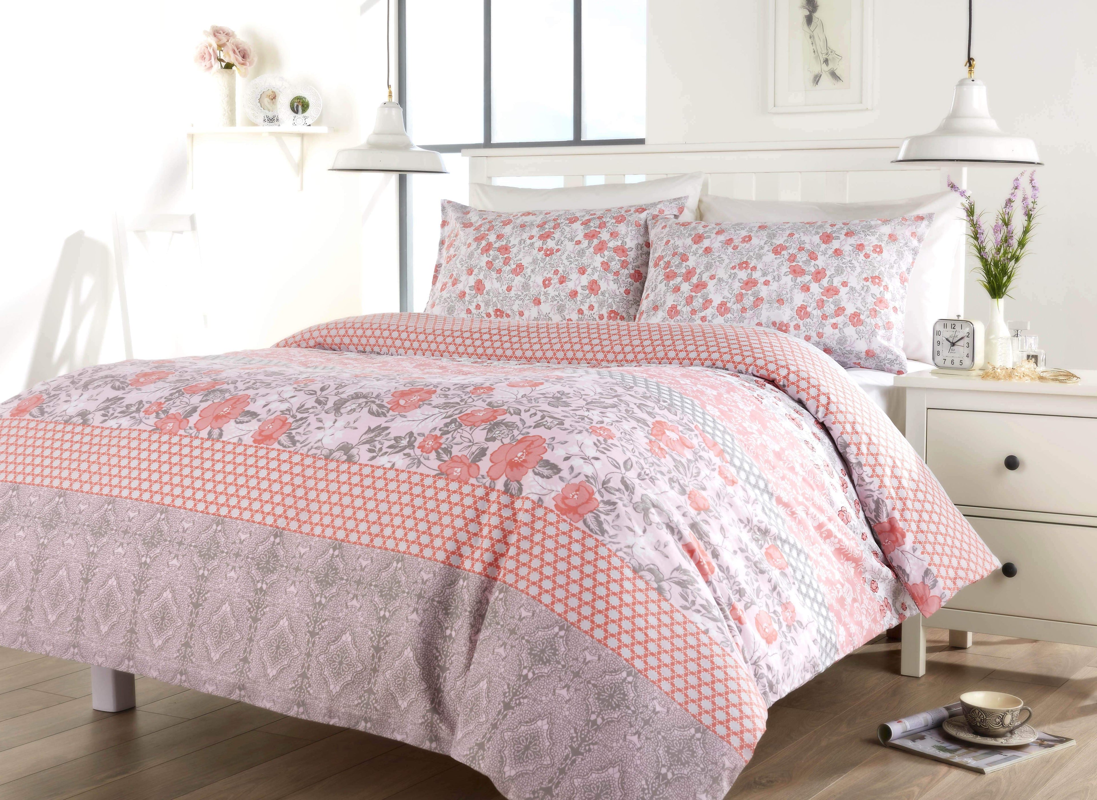 OLIVIA ROCCO Chelsea Floral Duvet Set Cotton-Rich Bedding In Single for Everyday Luxury Hotel-Style