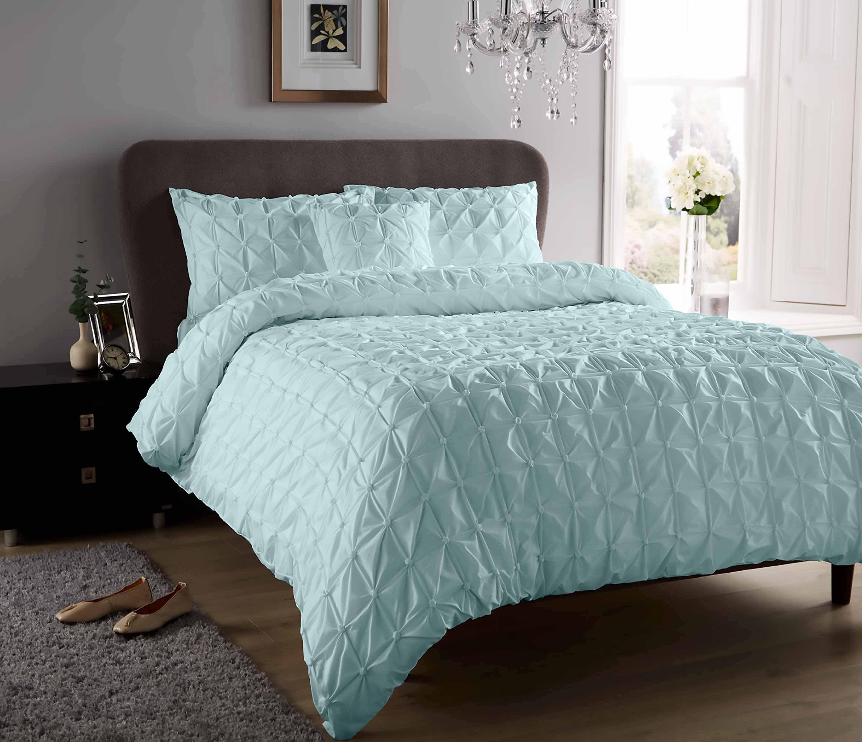 OLIVIA ROCCO Seville Duvet Set Cotton-Rich Luxury With Handmade Pintuck Detailing