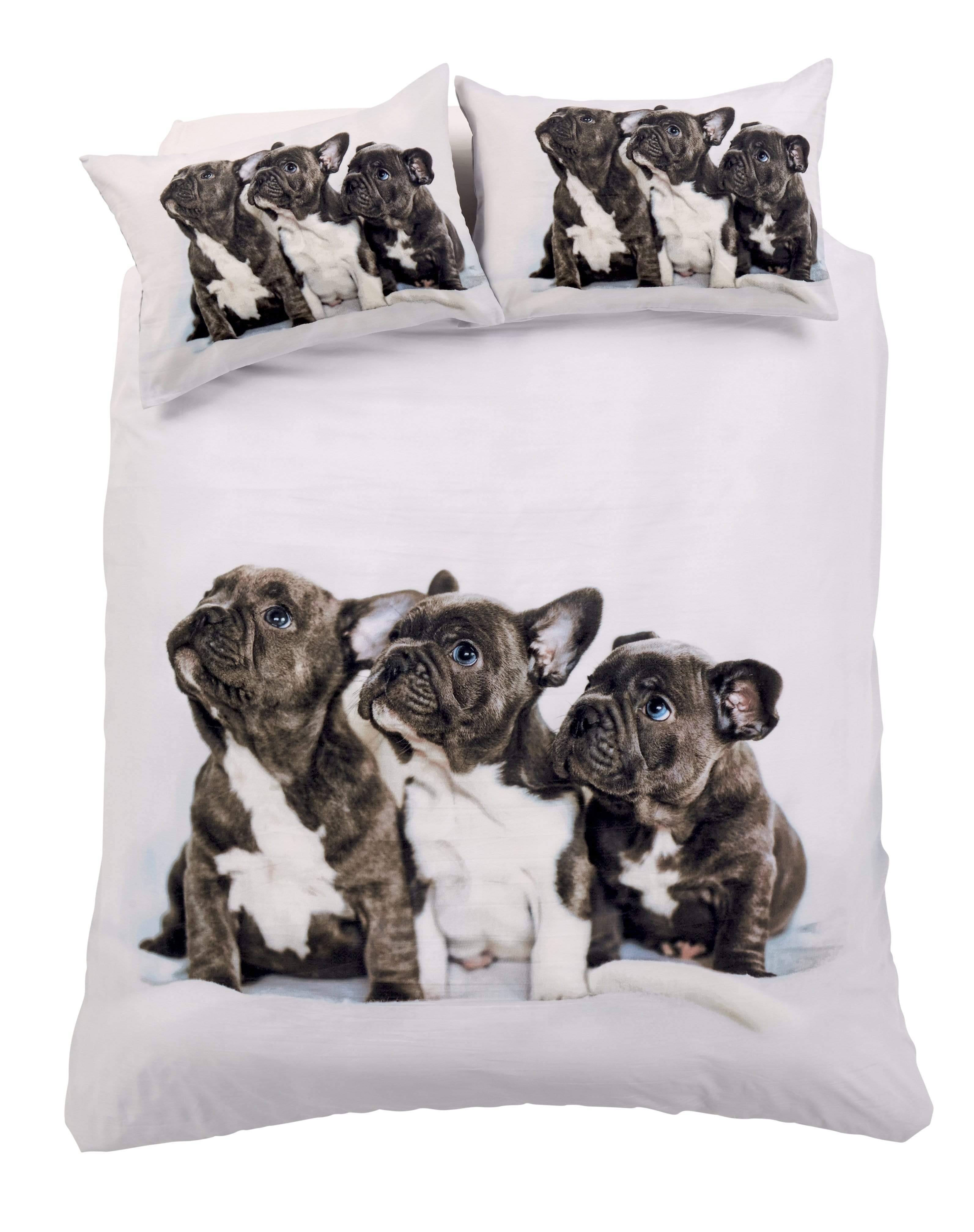 OLIVIA ROCCO Frenchie Cotton Rich Duvet Set With Vibrant Colours And Patterns For Bedroom