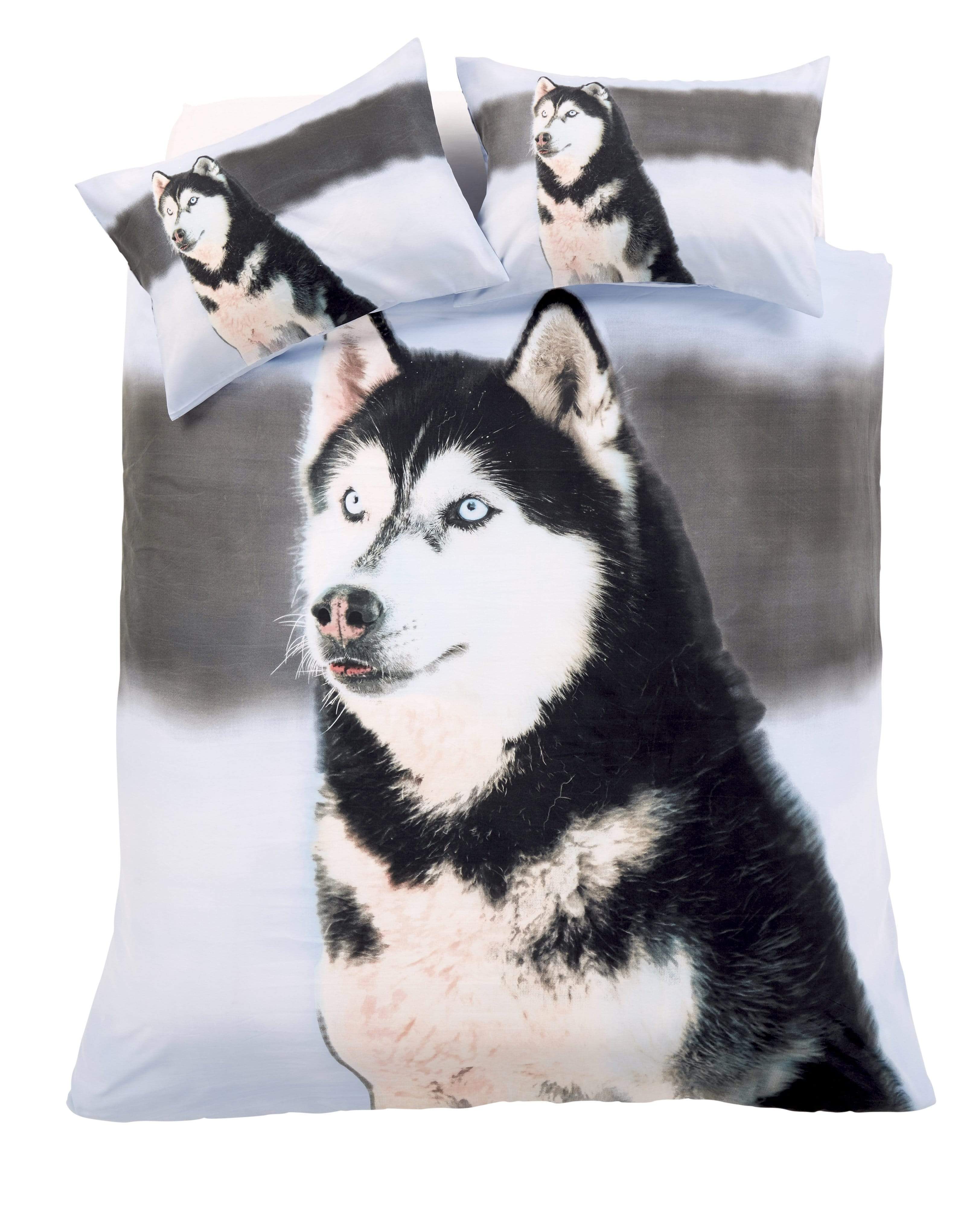 OLIVIA ROCCO Huskey 3D Photo Panel Duvet Set Cotton-Rich Bedding OEKO-TEX Quilt Cover