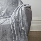 OLIVIA ROCCO Magical Stars Glow In The Dark Teddy Fleece Kids Duvet Set Ultra Soft