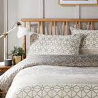 OLIVIA ROCCO Versailles Natural Floral Reversible Quilted Duvet Cover Set Easy Care