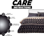 OLIVIA ROCCO Oslo Black Flannel Duvet Cover Set With Pillowcases Designed In England