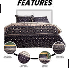 OLIVIA ROCCO Oslo Black Flannel Duvet Cover Set With Pillowcases Designed In England