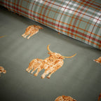 OLIVIA ROCCO Highland Cow Super Soft Flannel Duvet Cover Set With Pillowcases Warm Cosy Bedding Multiple Sizes Available