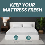 OLIVIA ROCCO Egyptian Cotton Quilted Waterproof Mattress Protector Extra Deep Deep Fitted Easy-Care Protection