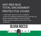 OLIVIA ROCCO Waterproof Anti Bed Bug Mattress Encaser Extra Deep Easy-Care Hotel-Quality Textile