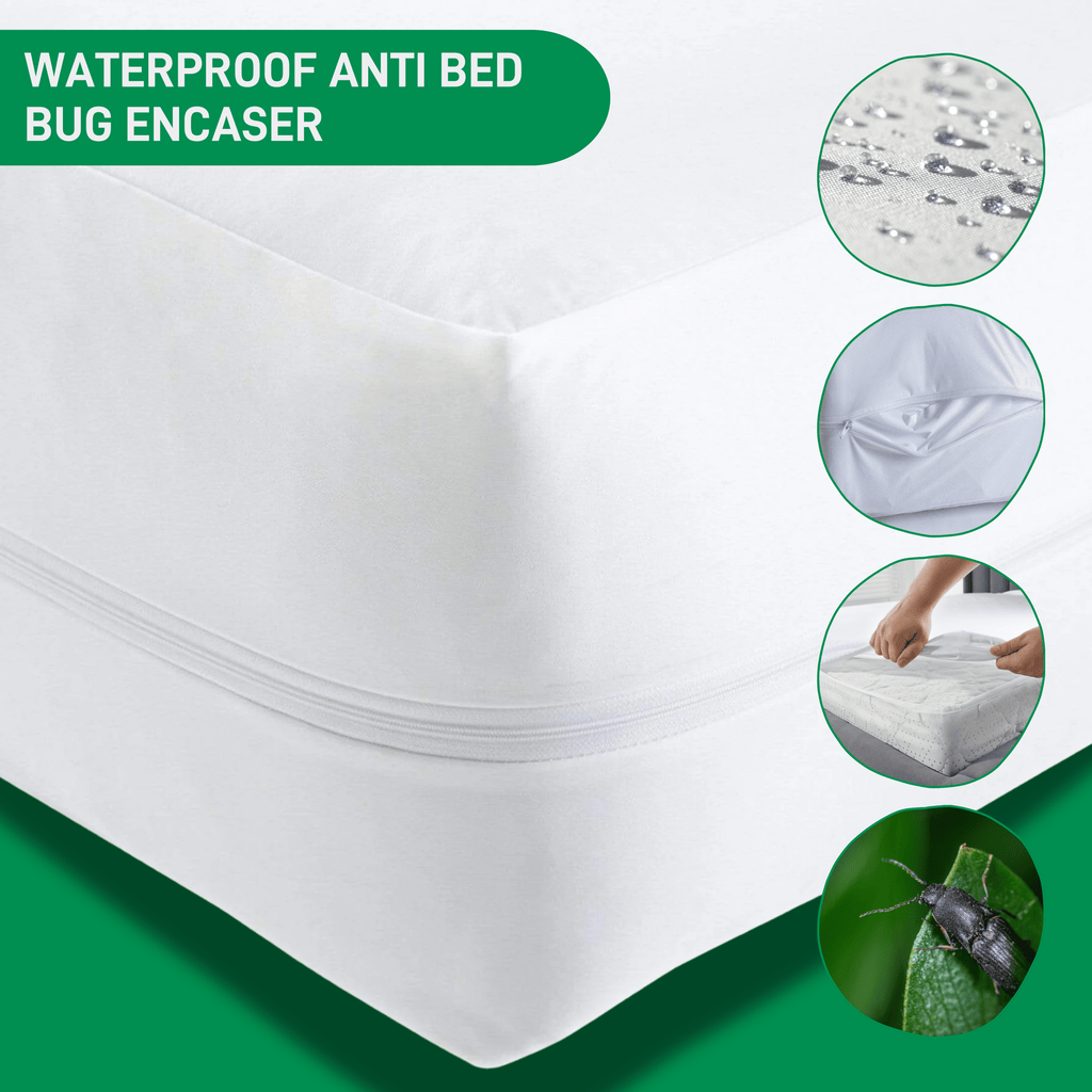 OLIVIA ROCCO Waterproof Anti Bed Bug Mattress Encaser Extra Deep Easy-Care Hotel-Quality Textile