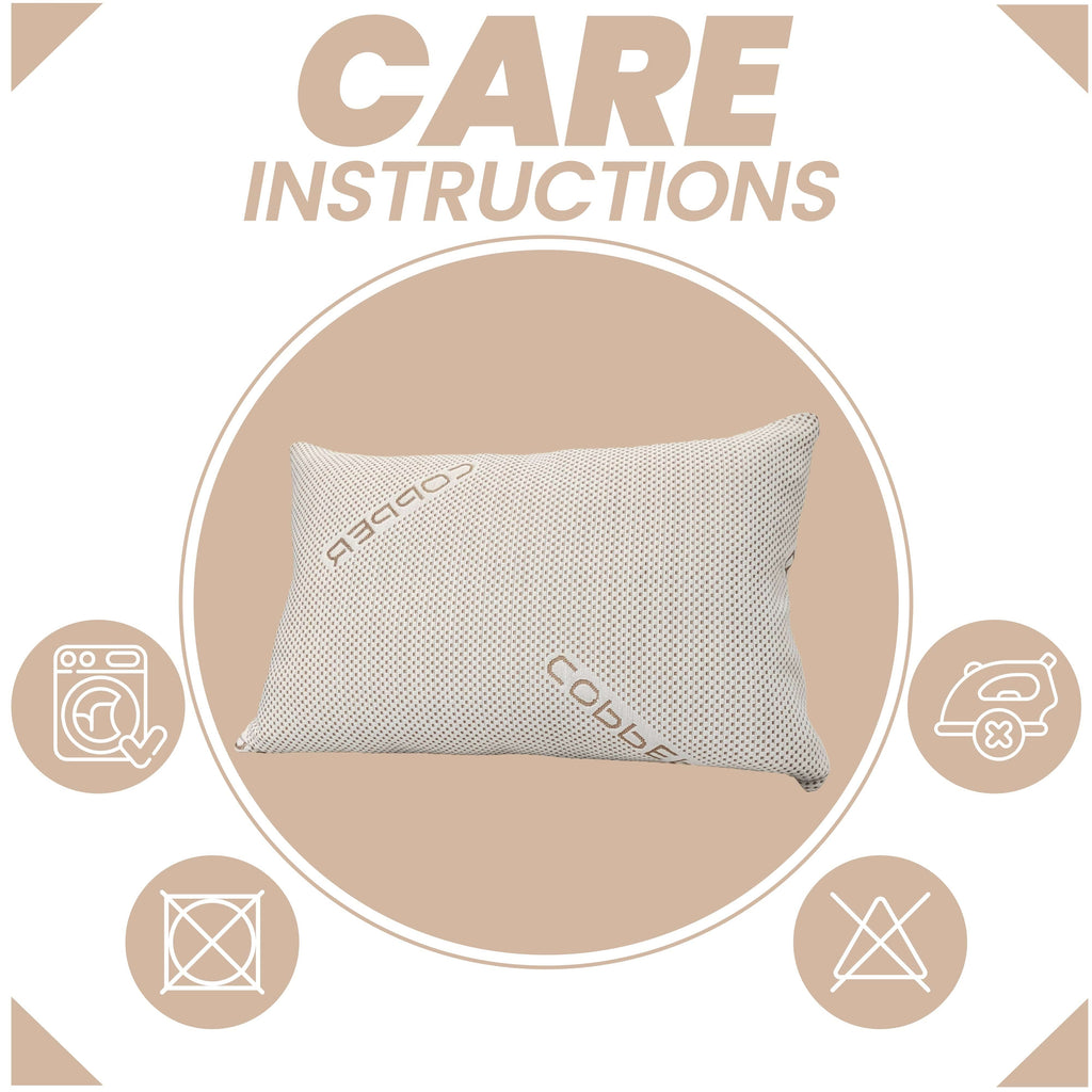OLIVIA ROCCO Copper Infused Memory Foam Pillow For Skin Health Hypoallergenic Super Soft Hotel-Style Comfort