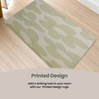 OLIVIA ROCCO Printed Rug Jardin Design Modern Non Slip Soft Durable Floor Rug For Living