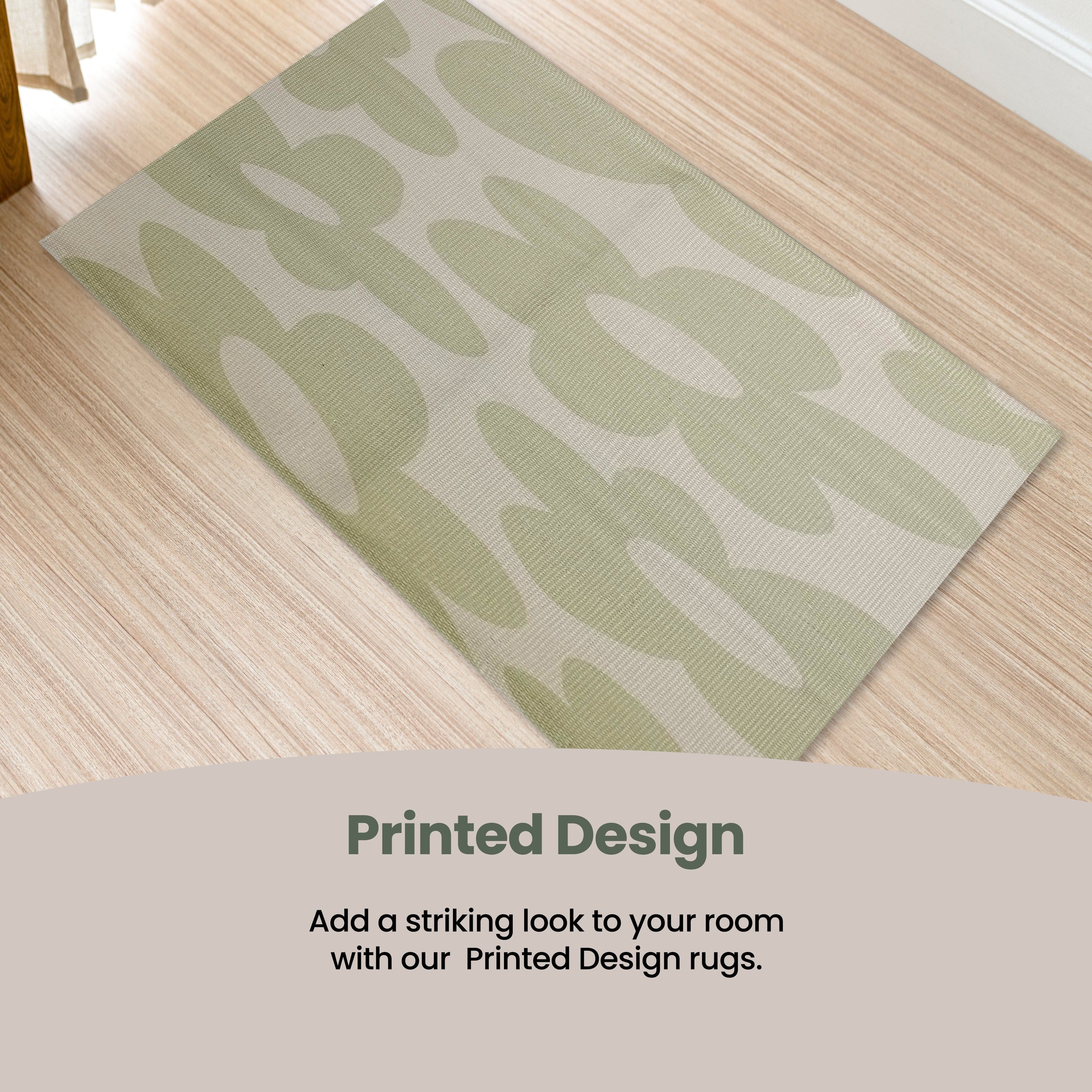 OLIVIA ROCCO Printed Rug Jardin Design Modern Non Slip Soft Durable Floor Rug For Living