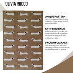 OLIVIA ROCCO Animal Print Sausage Dog Non-Slip Rug Eco-Friendly Durable Floor Rug