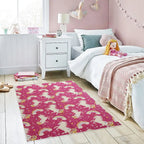 OLIVIA ROCCO Animal Print Unicorn Rug Non Slip Soft Durable Eco Friendly Floor Rug