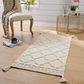 OLIVIA ROCCO Marrakesh Hand Woven Cotton Rug Eco Friendly Durable Carpet For Living Room