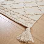 OLIVIA ROCCO Marrakesh Hand Woven Cotton Rug Eco Friendly Durable Carpet For Living Room