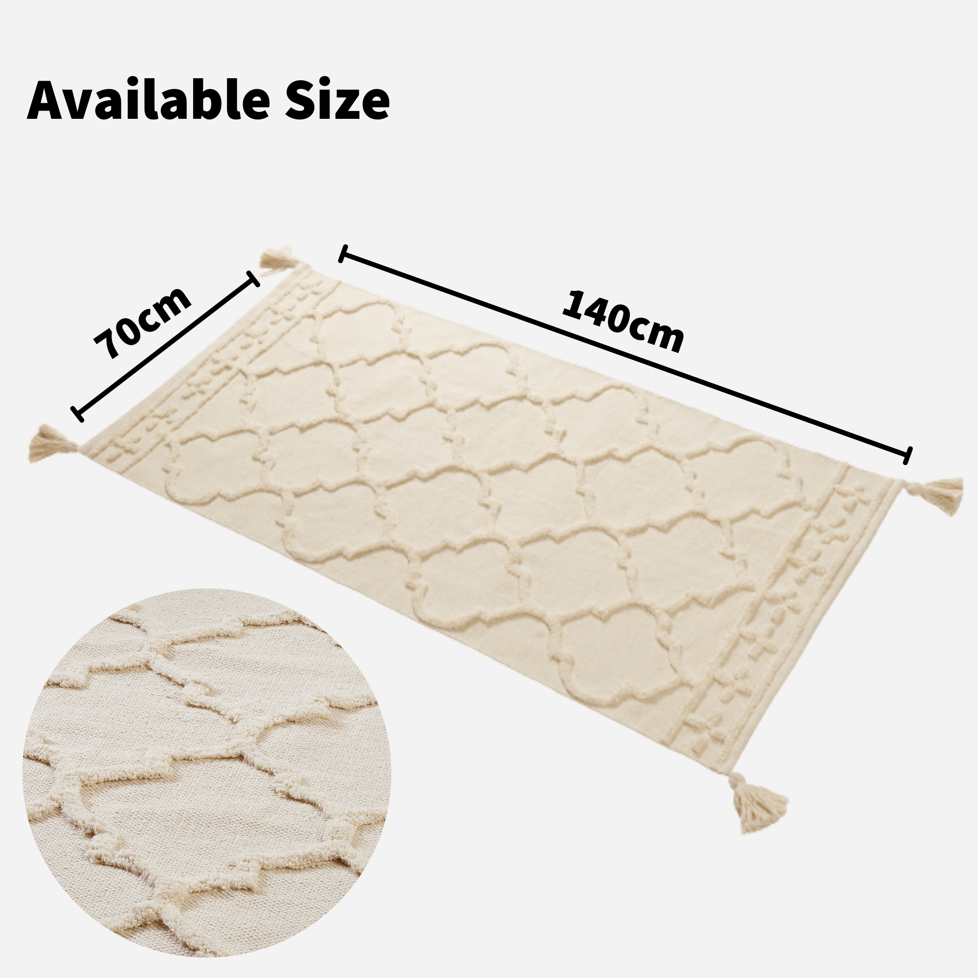 OLIVIA ROCCO Marrakesh Hand Woven Cotton Rug Eco Friendly Durable Carpet For Living Room