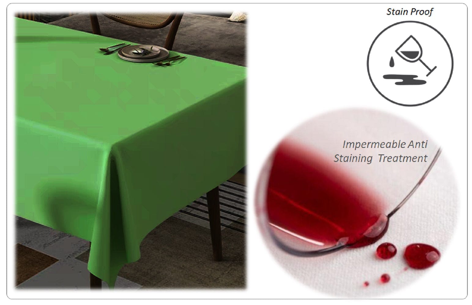 OLIVIA ROCCO Waterproof Wipe Clean Rectangular Tablecloth 145x200cm Stain Resistant