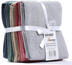 OLIVIA ROCCO 5 Pack Ultra Absorbent Waffle Kitchen Tea Towels Soft Cotton Assorted