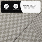 OLIVIA ROCCO Pack Of 5 Large 100% Cotton Tea Towels Quick Dry Check Pattern Dish Cloths