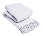 OLIVIA ROCCO Lisbon Pure Indian Cotton Handwoven Honeycomb Throw Blanket Lightweight