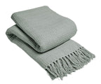 OLIVIA ROCCO Lisbon Pure Indian Cotton Handwoven Honeycomb Throw Blanket Lightweight