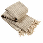 OLIVIA ROCCO Cotton Throw Super Soft Lightweight Eco Friendly Recycled Cotton For Sofa