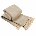 OLIVIA ROCCO Tangier Recycled Cotton Throw Blanket With Decorative Tassels Lightweight