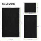 OLIVIA ROCCO Towels Belmont Viscose Stripe Black 100% Cotton Hotel Quality Bath Towels