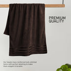 OLIVIA ROCCO Belmont Viscose Stripe Brown Towels 100% Cotton Hotel Quality Bath Towels