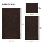 OLIVIA ROCCO Belmont Viscose Stripe Brown Towels 100% Cotton Hotel Quality Bath Towels