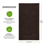 OLIVIA ROCCO Belmont Viscose Stripe Brown Towels 100% Cotton Hotel Quality Bath Towels