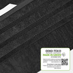 OLIVIA ROCCO Belmont Viscose Stripe Grey Towels 100% Cotton Hotel Quality Super Absorbent