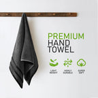 OLIVIA ROCCO Belmont Viscose Stripe Grey Towels 100% Cotton Hotel Quality Super Absorbent