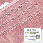 OLIVIA ROCCO Belmont Viscose Stripe Pink Towels 100% Cotton Hotel Quality Super Absorbent