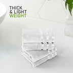 OLIVIA ROCCO Belmont Viscose Stripe White Towels 100% Cotton Hotel Quality Bath Towels