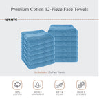 OLIVIA ROCCO Rhodes Towel Aqua 100% Cotton Hotel Quality Soft Super Absorbent Hand Towels
