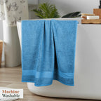 OLIVIA ROCCO Rhodes Towel Aqua 100% Cotton Hotel Quality Soft Super Absorbent Hand Towels