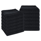 OLIVIA ROCCO Rhodes Towel Black 100% Cotton Hotel Quality Super Absorbent Hand Towels