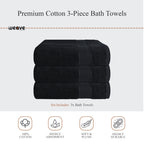 OLIVIA ROCCO Rhodes Towel Black 100% Cotton Hotel Quality Super Absorbent Hand Towels