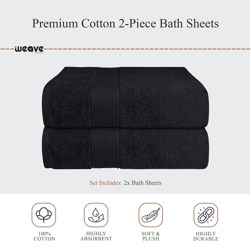 OLIVIA ROCCO Rhodes Towel Black 100% Cotton Hotel Quality Super Absorbent Hand Towels