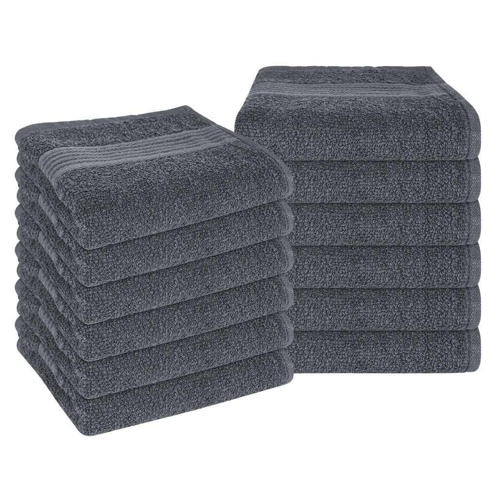 OLIVIA ROCCO Rhodes Towel Grey 100% Cotton Hotel Quality Soft Super Absorbent Hand Bath