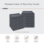 OLIVIA ROCCO Rhodes Towel Grey 100% Cotton Hotel Quality Soft Super Absorbent Hand Bath