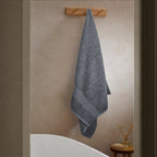 OLIVIA ROCCO Rhodes Towel Grey 100% Cotton Hotel Quality Soft Super Absorbent Hand Bath