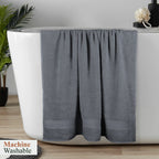 OLIVIA ROCCO Rhodes Towel Grey 100% Cotton Hotel Quality Soft Super Absorbent Hand Bath