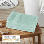 OLIVIA ROCCO Rhodes Towel Seafoam 100% Cotton Hotel Quality Soft Super Absorbent Hand