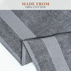 OLIVIA ROCCO Rhodes Towel Silver 100% Cotton Hotel Quality Soft And Ultra Absorbent Hand